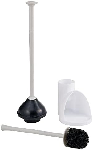 mDesign Hidden Plunger and Brush Set - WhiteLight Gray 1