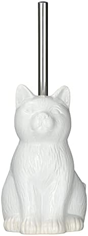WENKO Cat Toilet Brush Holder Ceramic White 1