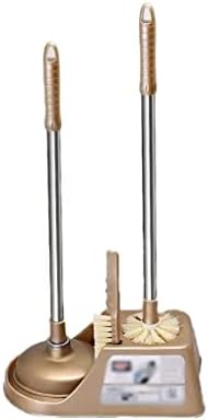 Toilet Brush with Holder Set Plunger and Bowl Brush Combo