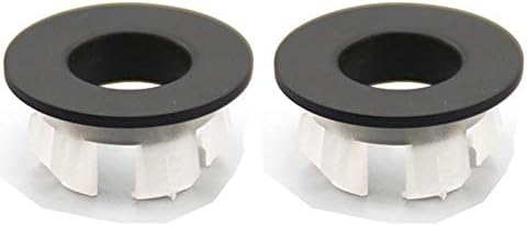 WIRFFND Sink Basin Trim Overflow Cover Brass Insert 2 PCS Matte Black