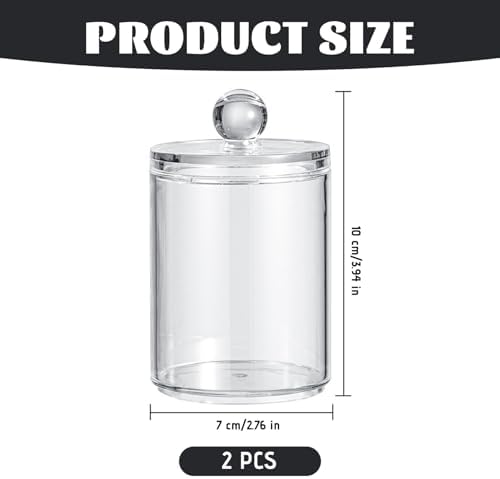 Heidouse 2Pcs Cotton Round Holder with Lid