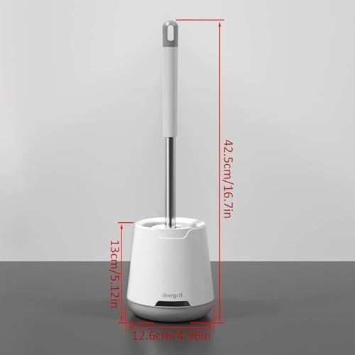 Nkmujil Toilet Brush Holder Set - Drip-Free Slip-Resistant