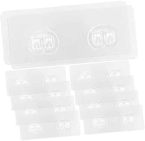 Cabilock 20 Pcs Non-Marking Double Claw Shower Shelf Hooks