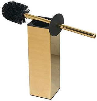 BGL Gold Toilet Brush with Holder - 304 Stainless Steel Space Saving Deep Cleaning