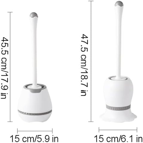 Floor-Standing Toilet Brush with Base and Holder