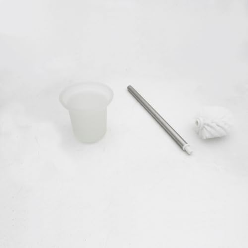 XVL Toilet Brush with Holder Frosted Glass Stainless Steel