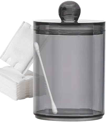 Cotton Swab Dispenser with Lid and Transparent Holder