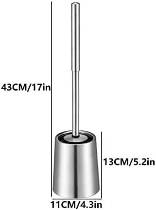 Brushed 304 Stainless Steel Toilet Brush Set with Holder