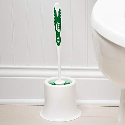 Libman Commercial 34 Toilet Brush Set with Caddy Green White Pack of 4
