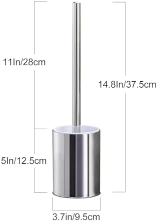 DJLEE Toilet Brush Set 2 Packs with Holder Stainless Steel