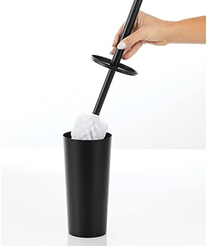mDesign Toilet Brush Step Trash Can Combo Set 1