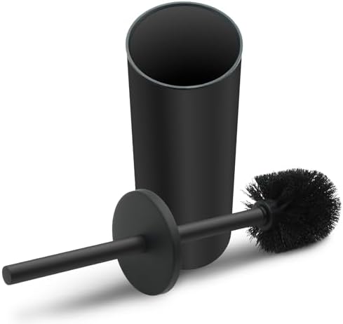 ZGELIN Stainless Steel Toilet Brush with Holder 1 Black