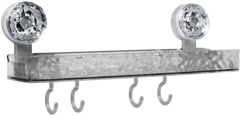 Greraes Clear Acrylic Shower Caddy with Suction Cups