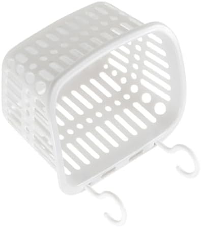 Fdit Plastic Shower Basket with Draining Holes White