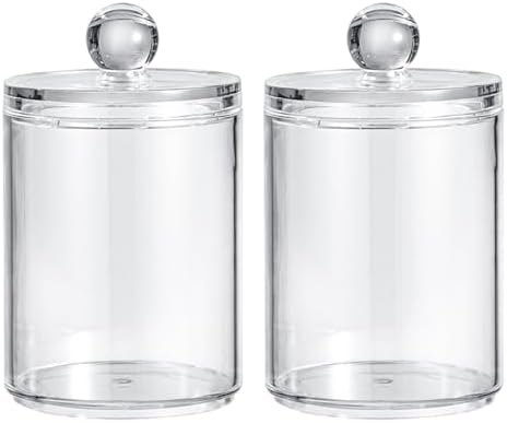 Heidouse 2Pcs Cotton Round Holder with Lid