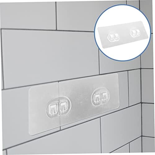 Cabilock 20 Pcs Non-Marking Double Claw Shower Shelf Hooks