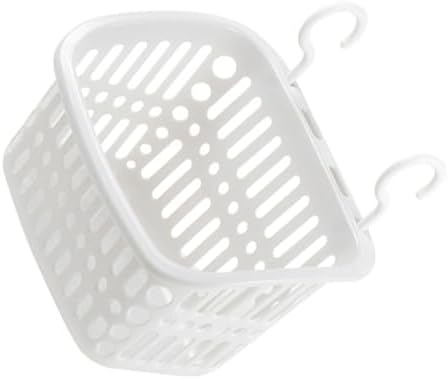 Fdit Plastic Shower Basket with Draining Holes White