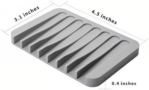 Eduftis 2Pcs Self-Draining Soap Dish for Bathroom Sink