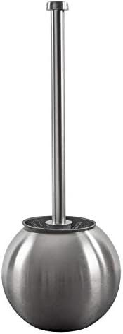 Bath Bliss Globe Design Toilet Brush Holder in Stainless Steel 1