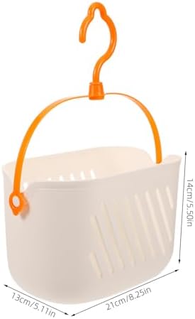 Ciieeo Hanging Shower Basket with Hooks and Drainage