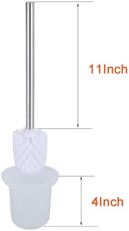 XVL Toilet Brush with Holder Frosted Glass Stainless Steel