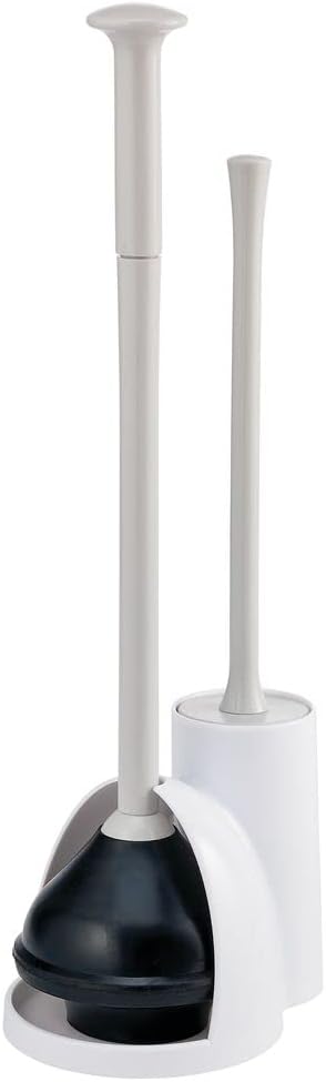 mDesign Hidden Plunger and Brush Set - WhiteLight Gray 1