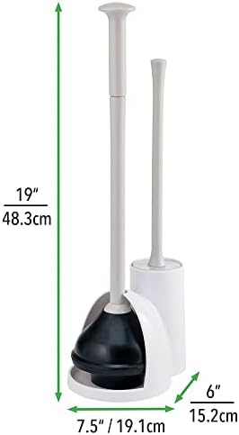 mDesign Hidden Plunger and Brush Set - WhiteLight Gray 1