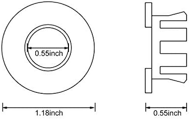 WIRFFND Sink Basin Trim Overflow Cover Brass Insert 2 PCS Matte Black