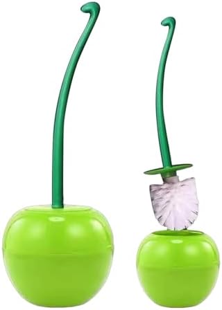 Red Cherry Toilet Brush with Wall Mount Holder