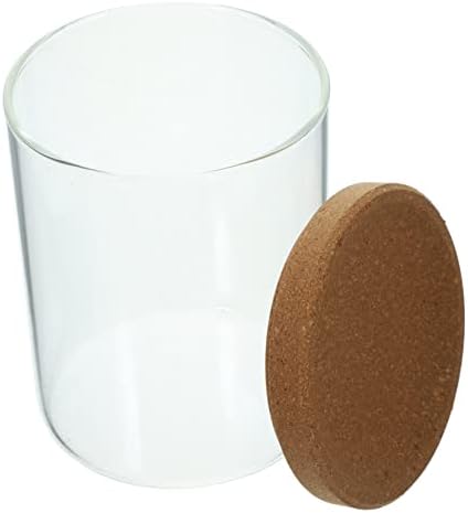 PRETYZOOM Multi-Functional Swab Jar with Lid for Bathroom and Desktop Storage