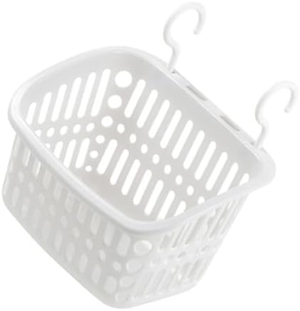 Fdit Plastic Shower Basket with Draining Holes White