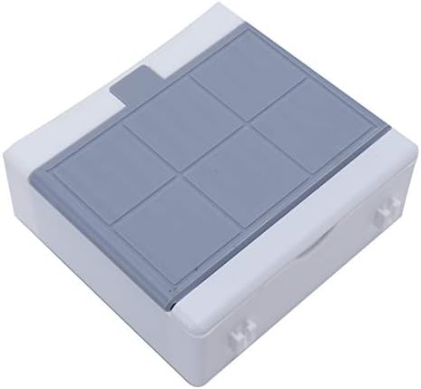Fafeicy Gray Single Grid Shower Caddy with Drain Drawer and Hooks