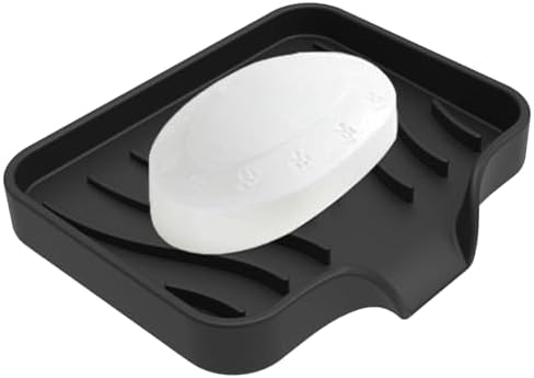Kitchen Sink Soap Sponges Tray Self Draining Silicone Soap Holder