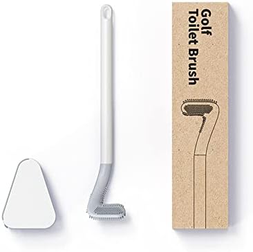 MASTERDUAN Toilet Brush and Holder Set with Flexible Silicone Bristles