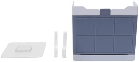 Fafeicy Gray Single Grid Shower Caddy with Drain Drawer and Hooks