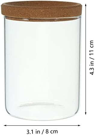 Alipis Glass Cotton Ball Holder Bathroom Jars with Lids