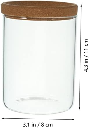 VINTORKY Bamboo Lid Storage Jar for Cotton Balls and Swabs 1