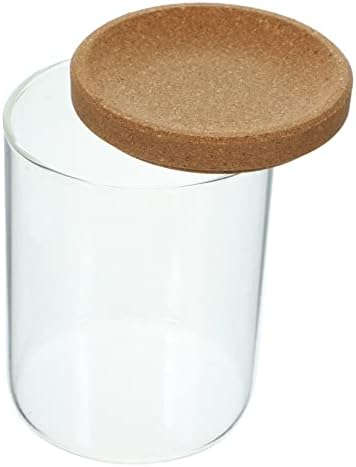 VINTORKY Bamboo Lid Storage Jar for Cotton Balls and Swabs 1