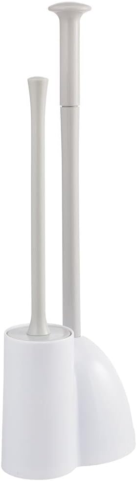 mDesign Hidden Plunger and Brush Set - WhiteLight Gray 1