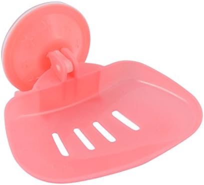 Qtqgoitem Plastic Wall Shelf with Suction Cup Pink Holder