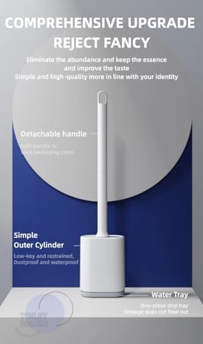 HEYPAL Toilet Brush and Holder Set White