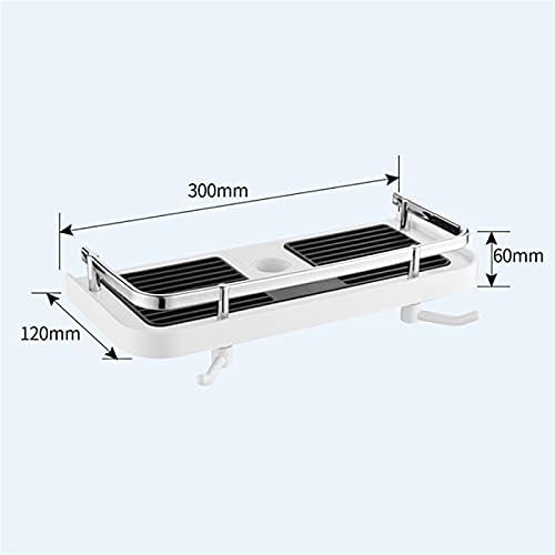 TYZK Adjustable Shower Shelf with 2 Hooks No Drilling Bathroom Caddy