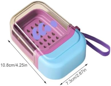 Portable Travel Mini Soap Box with Drain and Leak-Proof Lid