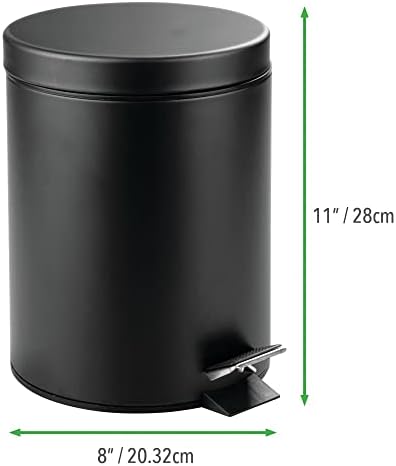 mDesign Toilet Brush Step Trash Can Combo Set 1