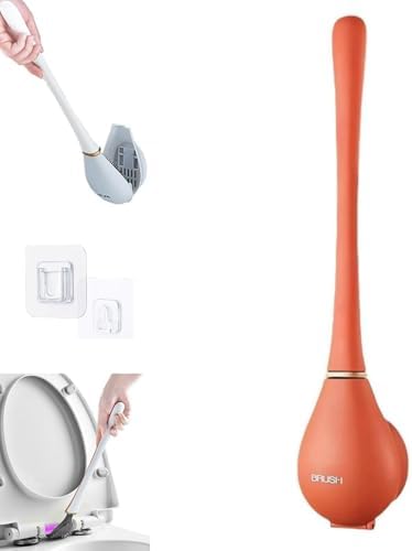 Modern Silicone Toilet Brush with Wall Mount Holder 1