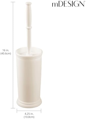 mDesign Toilet Bowl Brush with Modern Holder