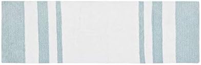 Madison Park Reversible Spa Cotton Bath Rug 24x72 Aqua