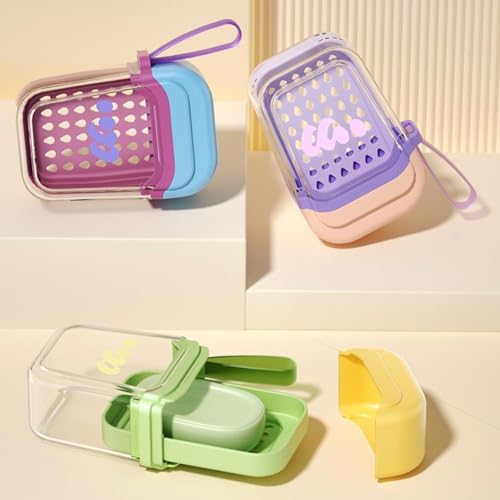 Portable Travel Mini Soap Box with Drain and Leak-Proof Lid