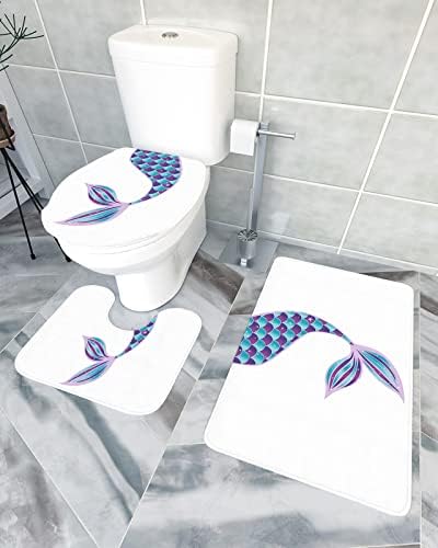 YESOF66 3 Piece Bathroom Rug Set with Non-Slip Design 1