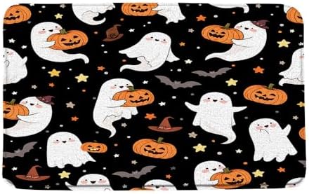 Halloween Ghost Pumpkin Bath Rug 16x24 Inch